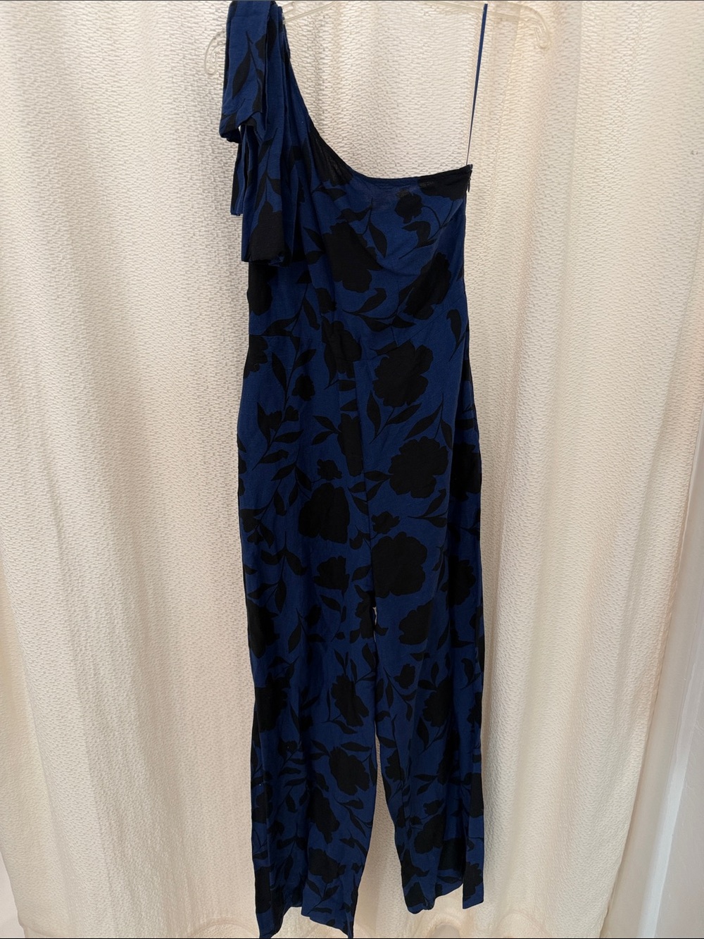 kate spade Royal Blue and Black Floral Pattern Jumpsuit NWT